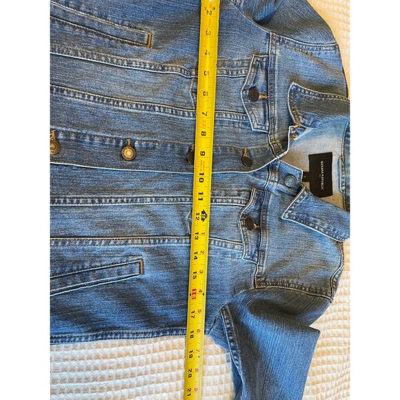 Banana Republic Medium Wash Y2K Boho Style Button Up Denim Jack Small - Picture 6 of 10